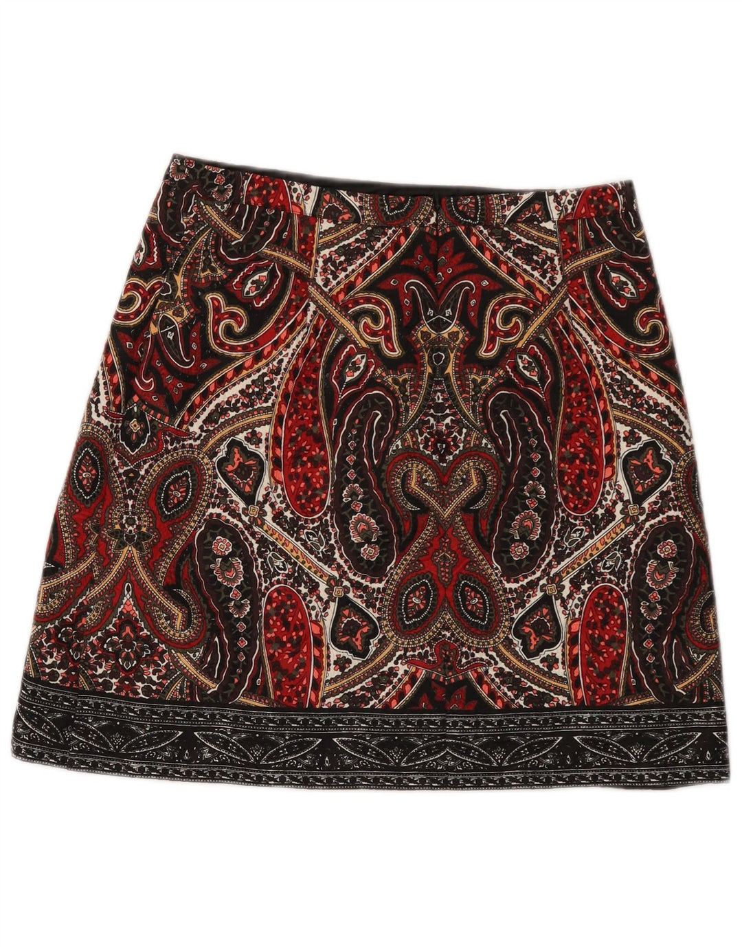 Fusta mini pentru femei Oasis UK 12 Medium W28 Poliester Paisley multicolor
