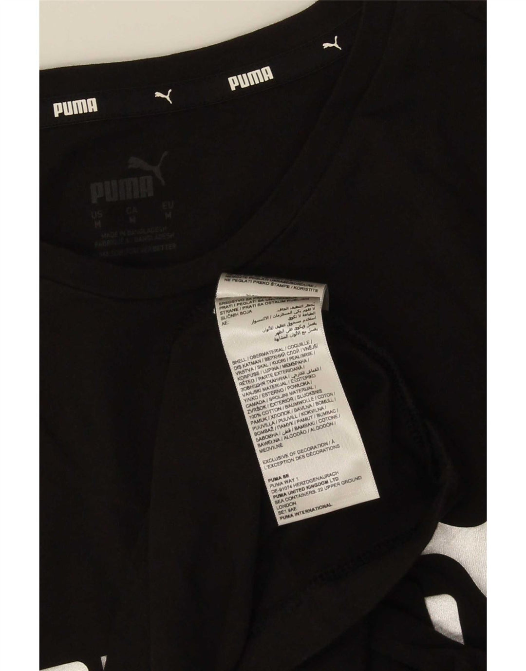 Tricou grafic Puma pentru femei Top UK 12 Medium Black Bumbac