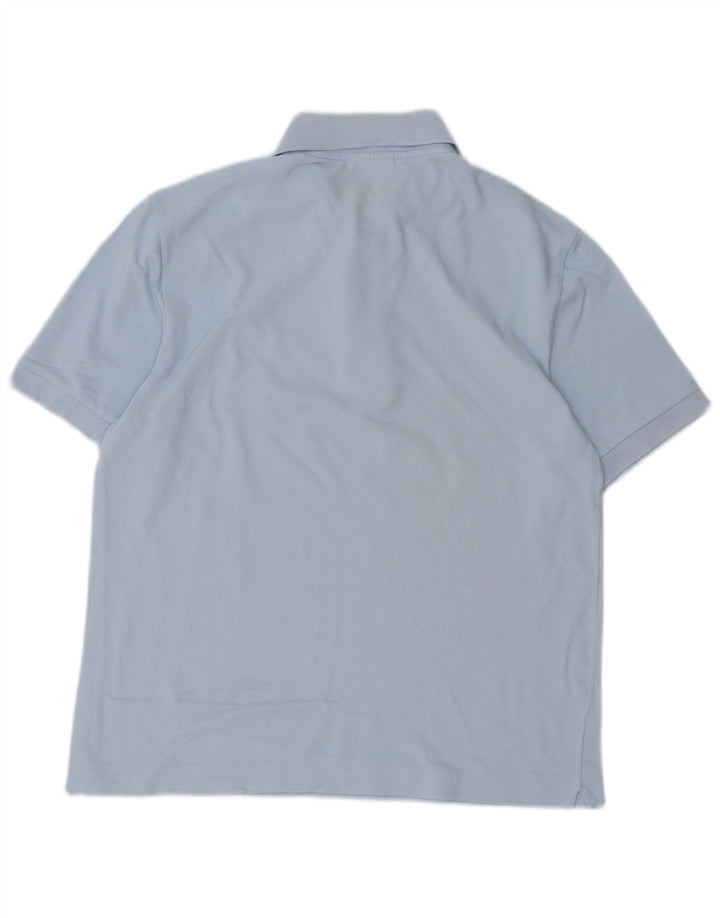 Tricou polo Lacoste pentru bărbați, mărimea 4, bumbac albastru mediu