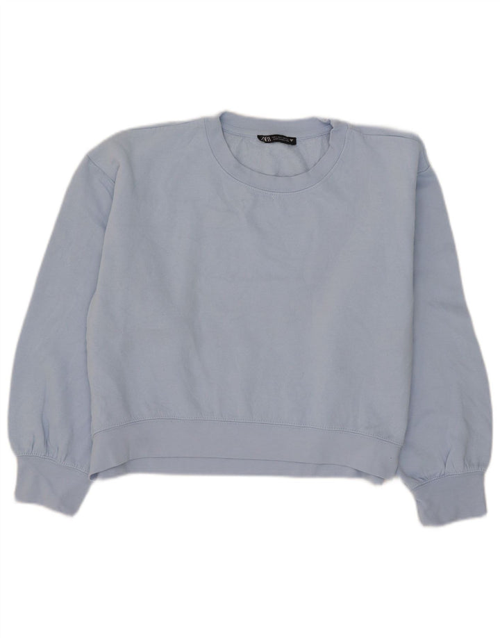 Pulover pentru damă Zara Crop Pulover UK 16 Poliester albastru mare