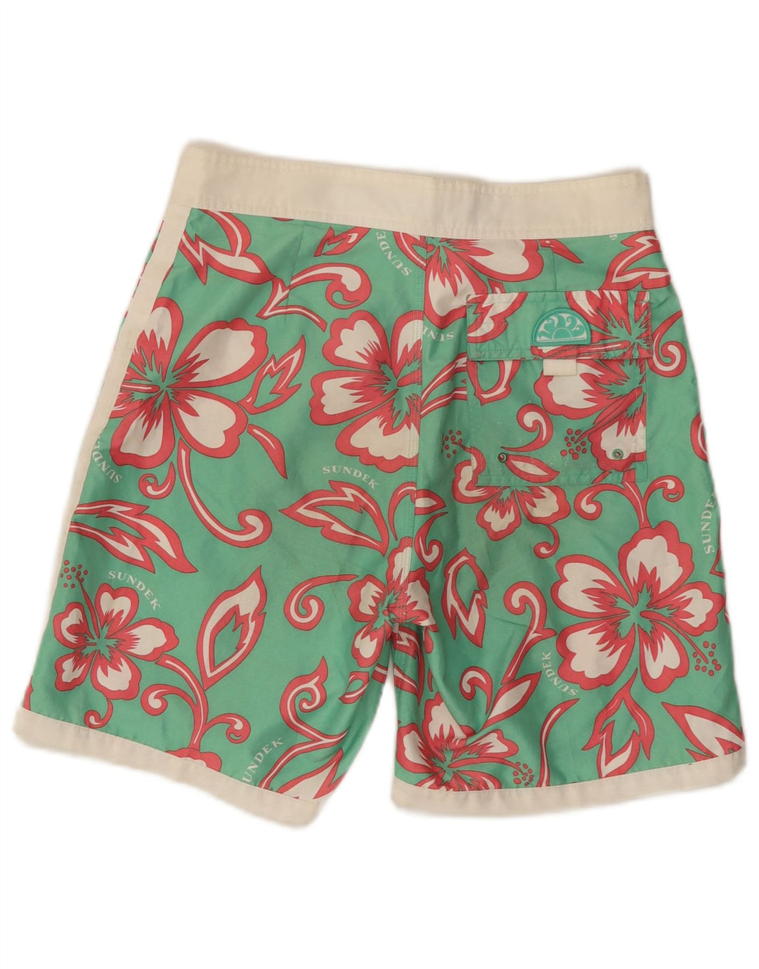 Sundek Pantaloni scurti de înot pentru bărbați, poliester, verde, floral