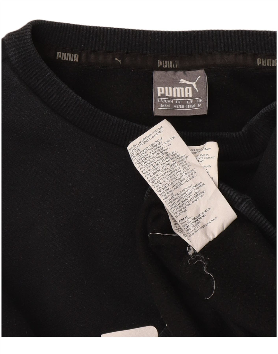 Pulover grafic pentru bărbați Puma, bumbac mediu negru