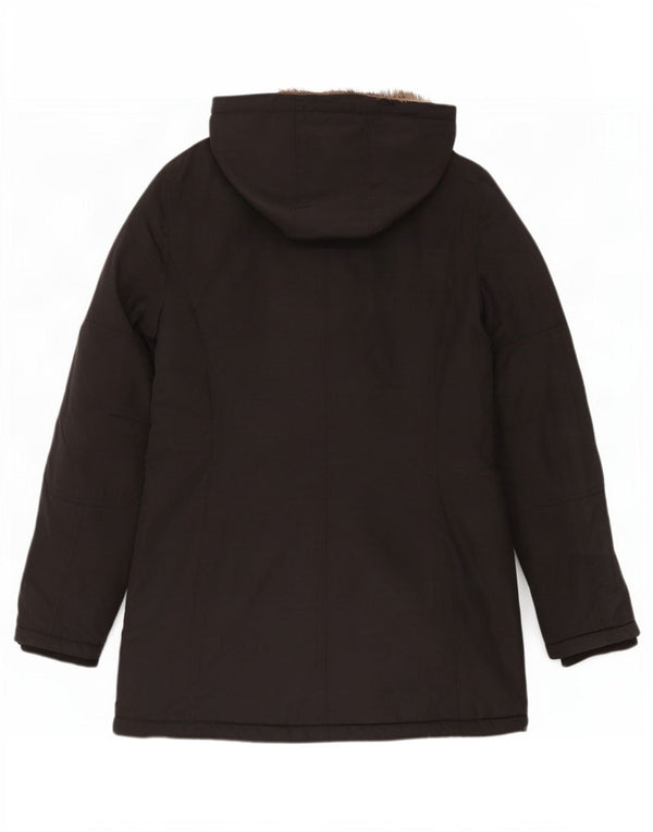 Jachetă parka Sherpa cu glugă pentru femei Refrigue UK 10 Poliester negru mic