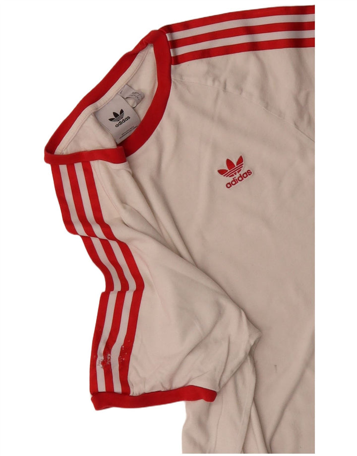 Tricou pentru bărbați Adidas Top mare din bumbac alb