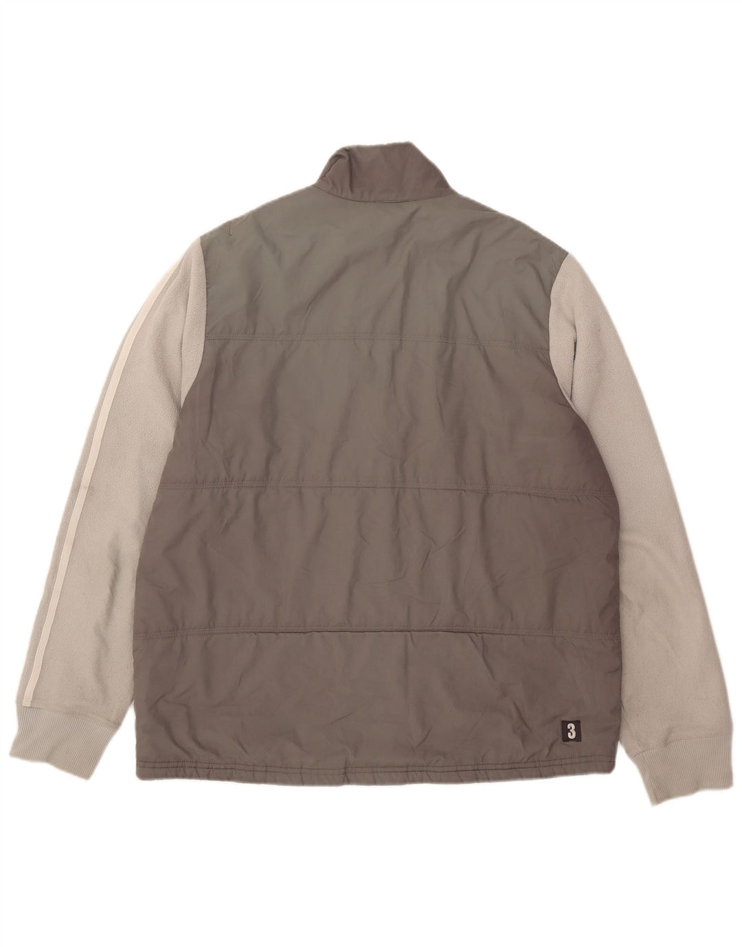 Jachetă căptușită pentru bărbați Adidas UK 40 mare, gri, poliester color bloc