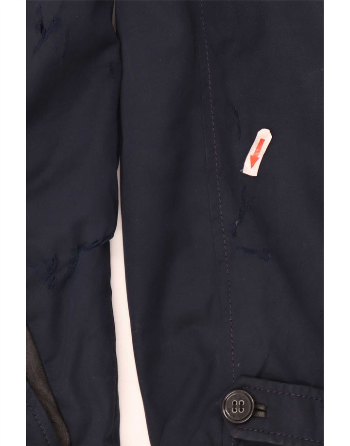 Trench pentru bărbați Hugo Boss EU 48 Medium Bleumarin Bumbac