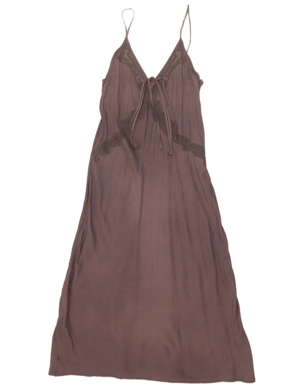 Rochie Maxi pentru femei Zara UK 12 Medium Gri Viscose