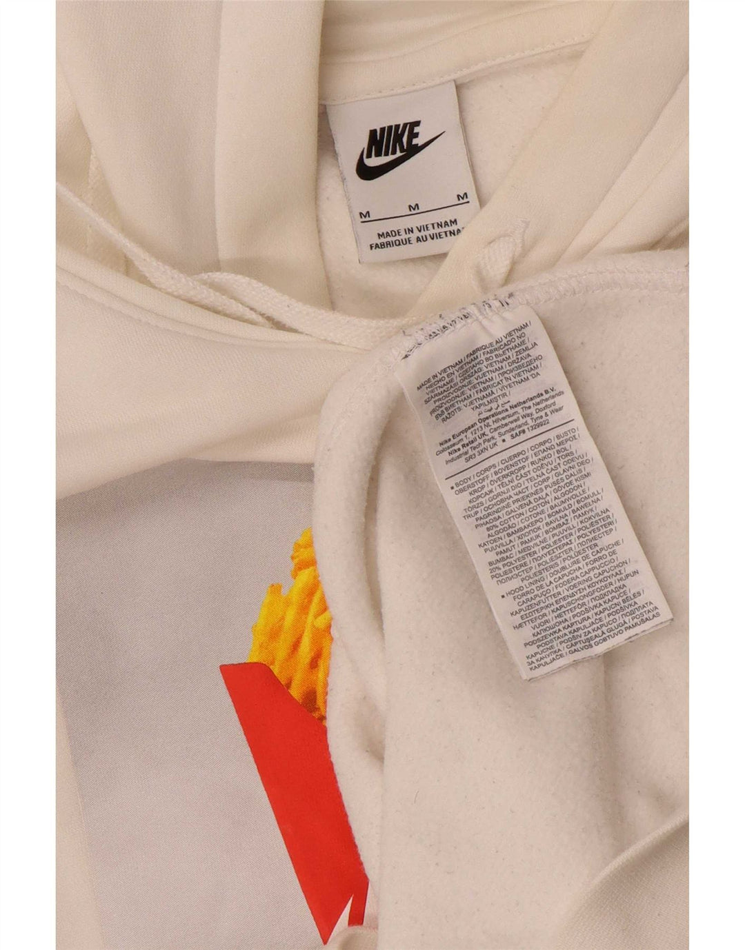 Pulover Nike Grafic pentru bărbați, bumbac alb mediu