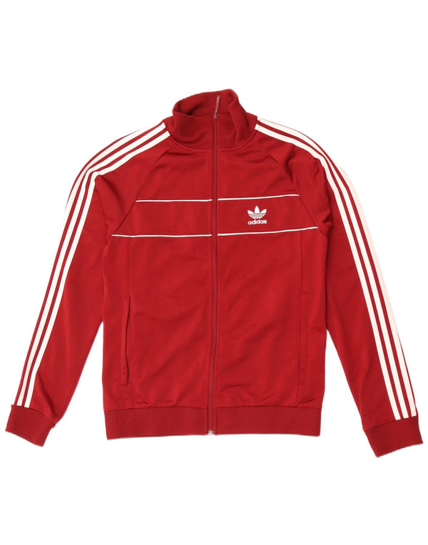 Trening pentru bărbați Adidas Top Jachetă Mic Bordeaux Poliester
