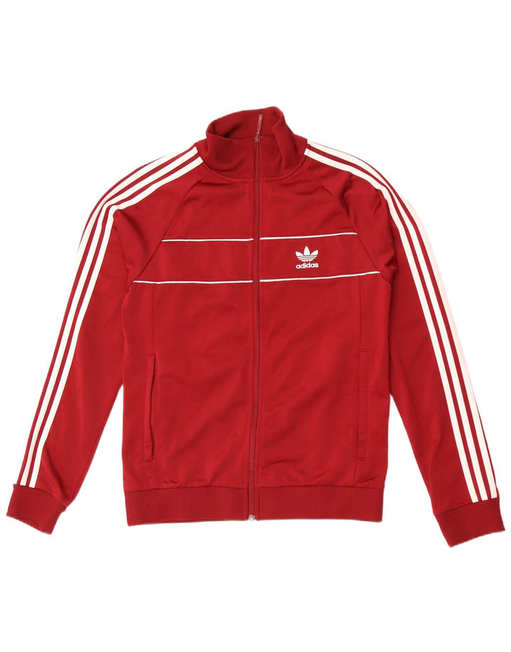 Trening pentru bărbați Adidas Top Jachetă Mic Bordeaux Poliester