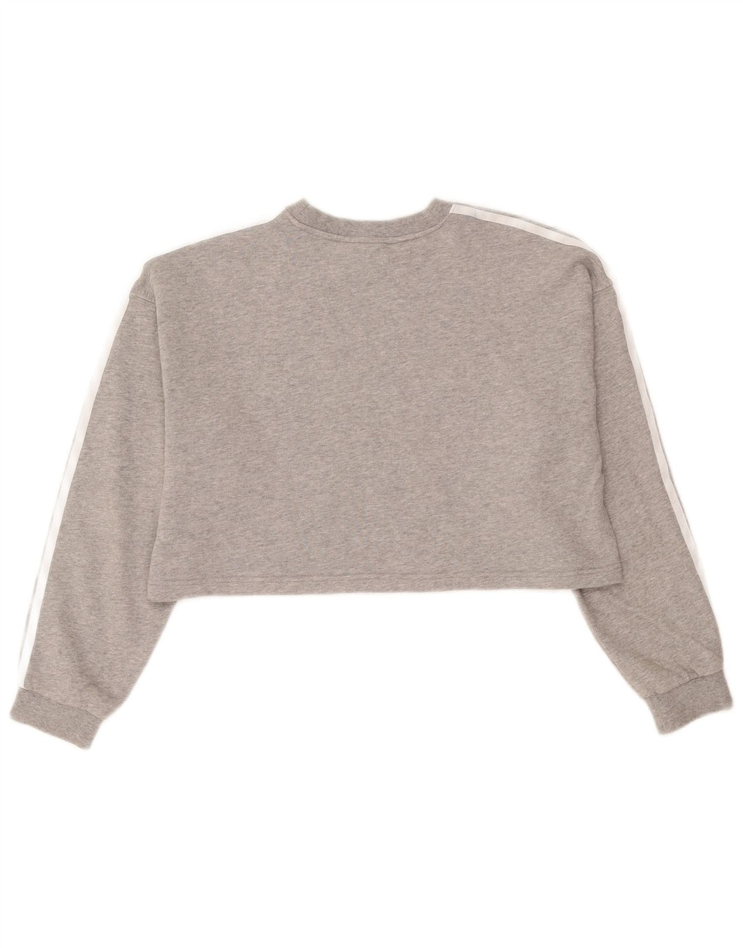 Adidas Crop Oversized Hanorac Jumper UK 8 Small Gri Bumbac