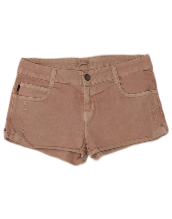 Pantaloni scurți din blugi Trafaluc pentru femei Zara EU 38 Small W28 Pink Bumbac