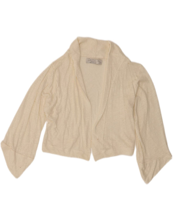 Pulover cardigan deschis pentru femei Zara UK 12 Medium Off White