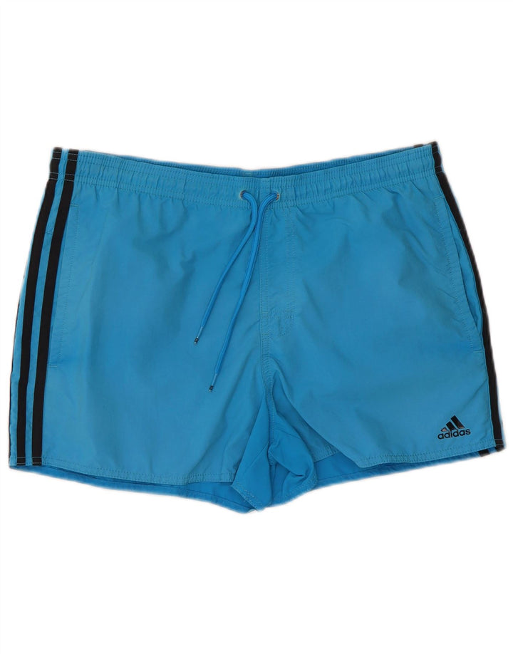 Pantaloni scurți de înot Adidas pentru bărbați, nailon mic, albastru