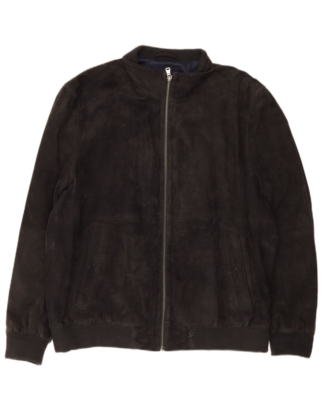 Jachetă Bomber din piele intoarsa pentru barbati Christian Berg UK 38 Medium bleumarin din piele intoarsa