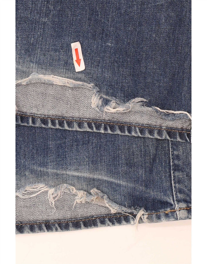 Blugi Guess pentru femei Bootcut W33 L33 Blue Bumbac