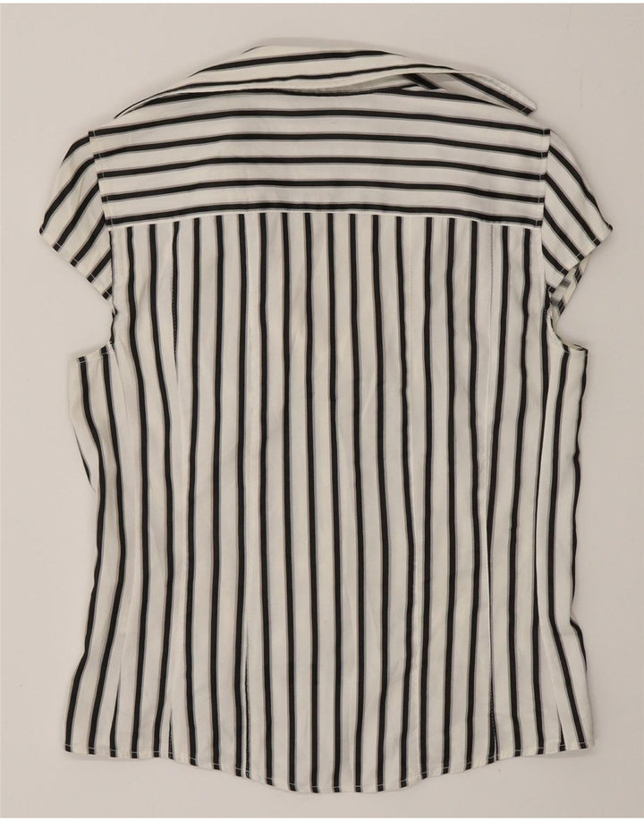 Bluză cămașă cu mânecă scurtă pentru femei Zara UK 12 Medium White Dunge