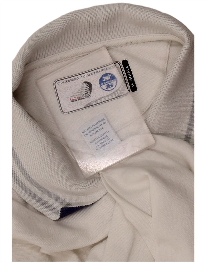 NORTH SAILS Tricou polo cu grafică din Noua Zeelandă pentru femei UK 6 XS Alb