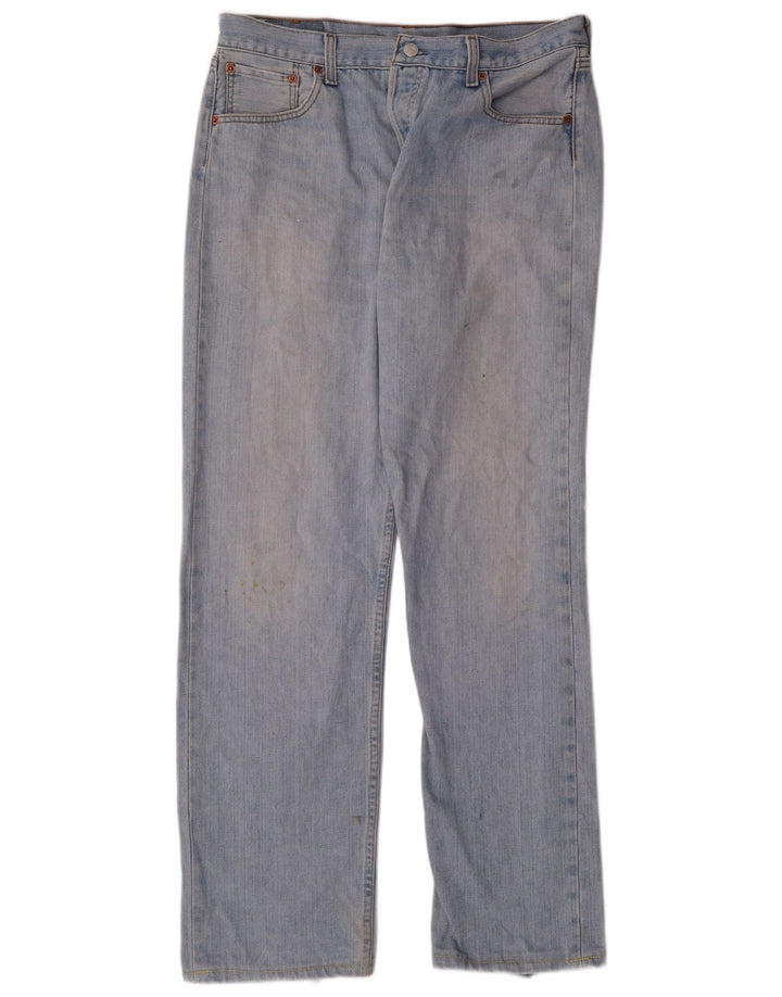 Blugi drepti pentru bărbați LEVI'S 501 W36 L31 Bumbac albastru