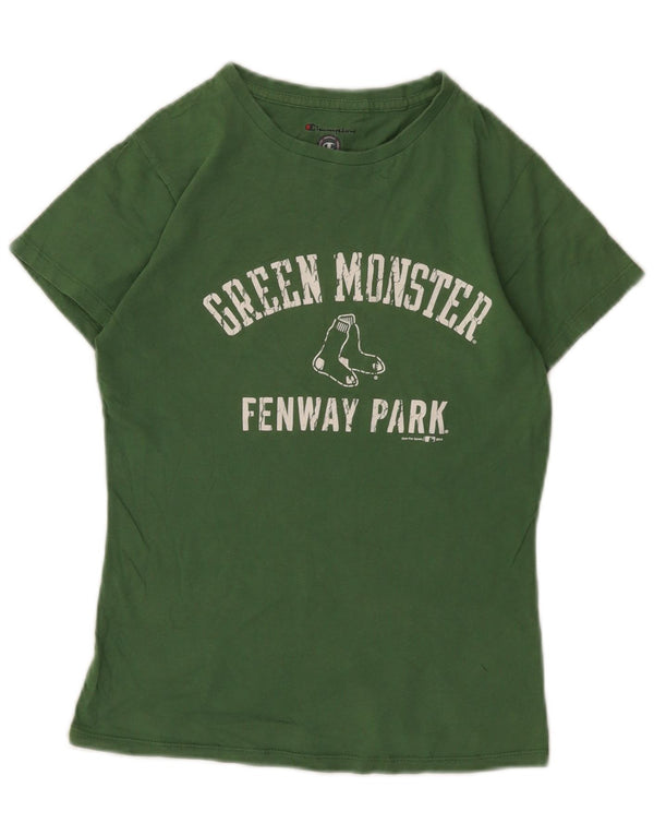 Tricou grafic Champion pentru femei Monster verde Fenway Park Top UK 10 mic