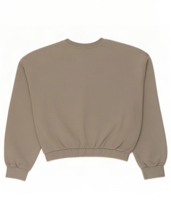 Pulover pentru femeie Zara Crop Pulover UK 16 mare bumbac gri