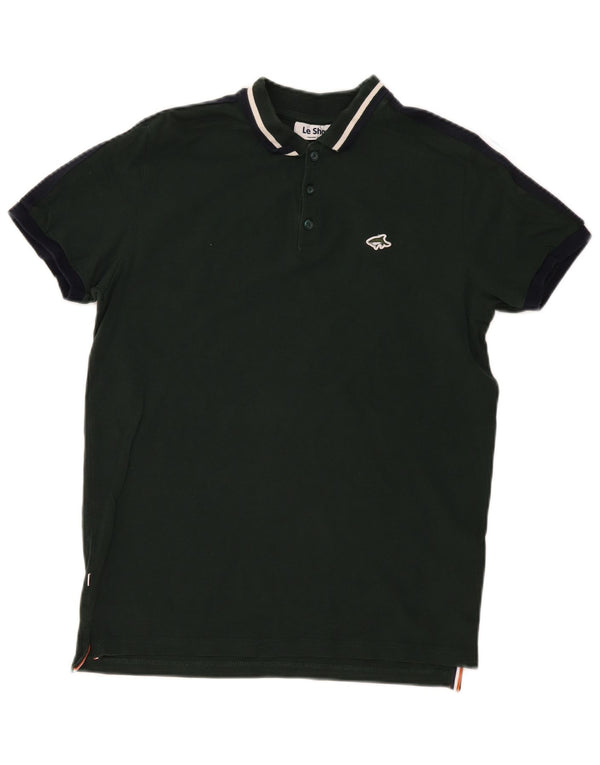 Tricou polo pentru bărbați Le Shark, bumbac verde mediu