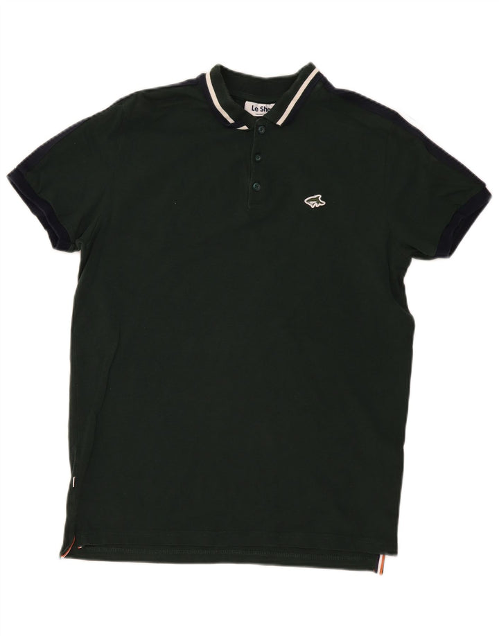 Tricou polo pentru bărbați Le Shark, bumbac verde mediu