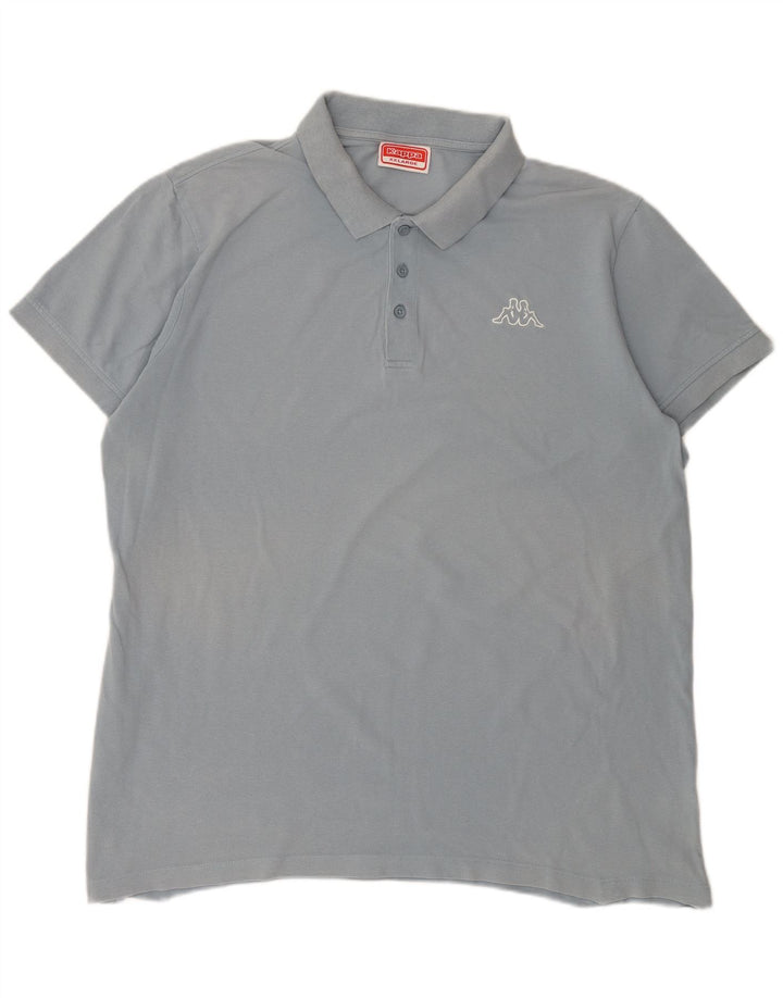 Cămașă polo pentru bărbați Kappa 2XL, bumbac albastru
