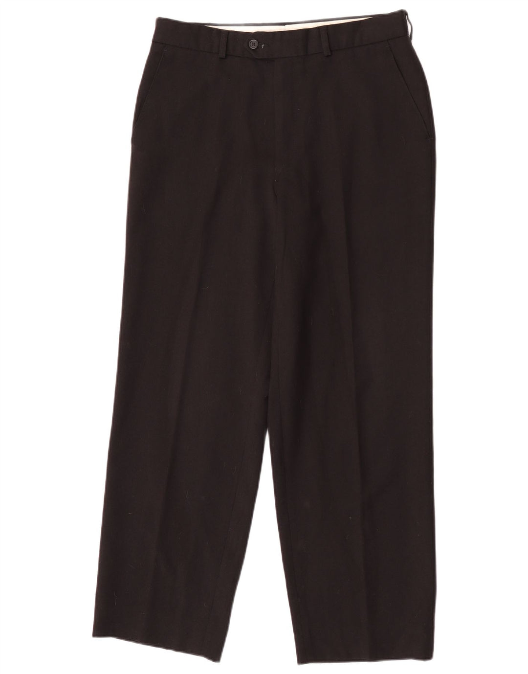 Marks & Spencer Pantaloni de costum drept bărbați St. Michael L32 L28 Lână neagră
