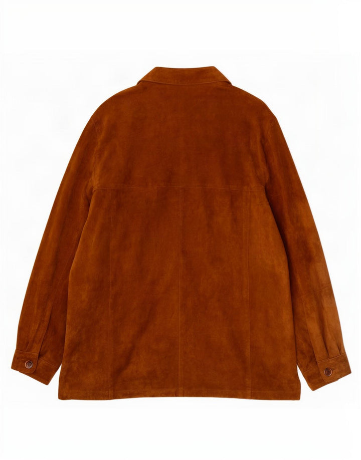 Jachetă vintage de piele intoarsa pentru femei IT 50 XL Bej