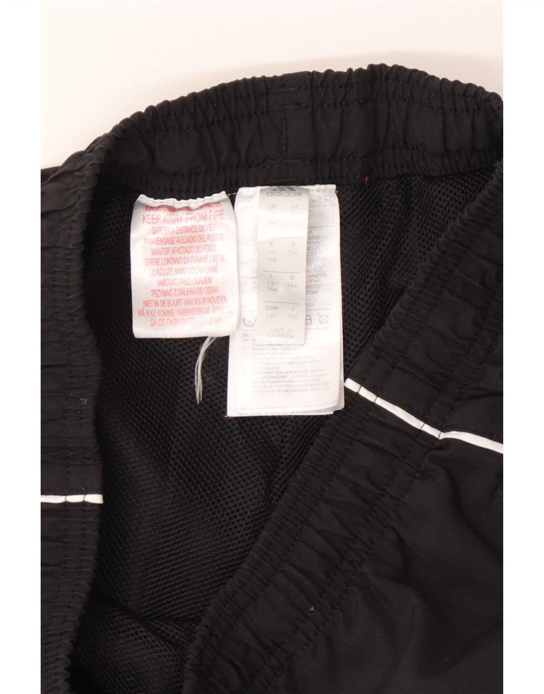 Pantaloni de trening Adidas baieti 13-14 ani poliester negru