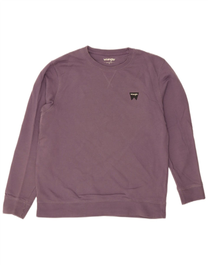 Pulover pentru bărbați Wrangler, bumbac violet mediu
