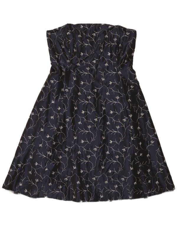 Gina Bacconi Rochie pentru femei fără bretele UK 14 Medium Bleumarin Floral