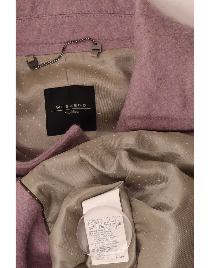 Trenci supradimensionat pentru femei de weekend Max Mara UK 6 XS Lână virgină roz