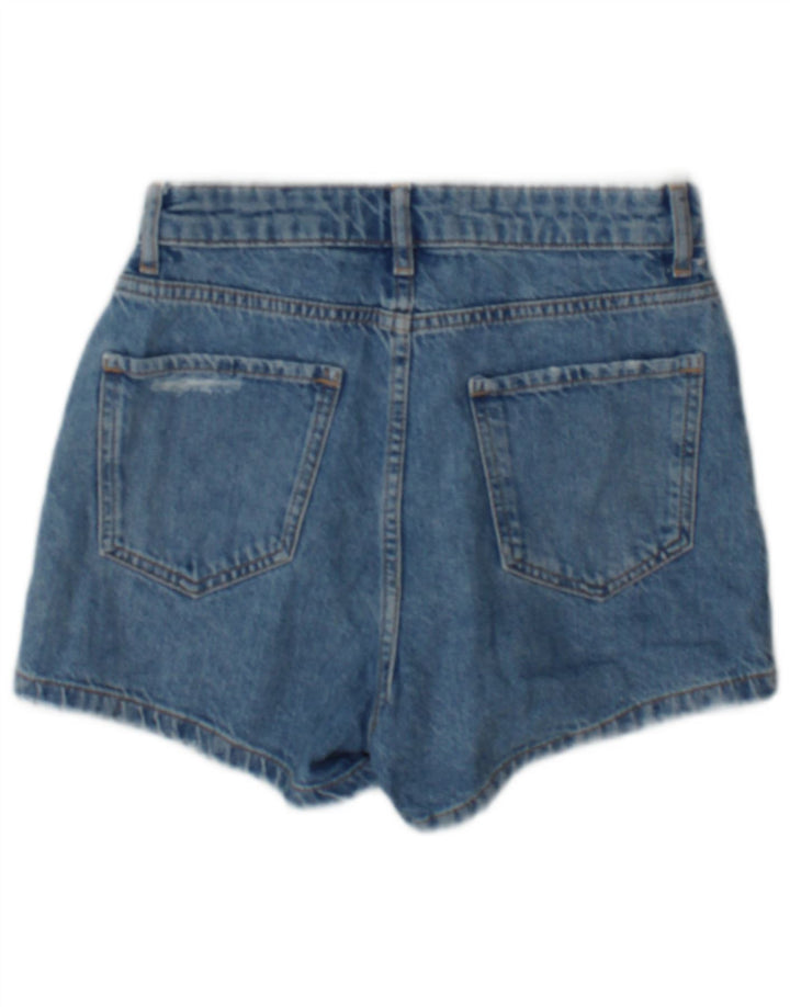 Pantaloni scurți din denim învechit pentru femei Zara XS W24 Bumbac albastru