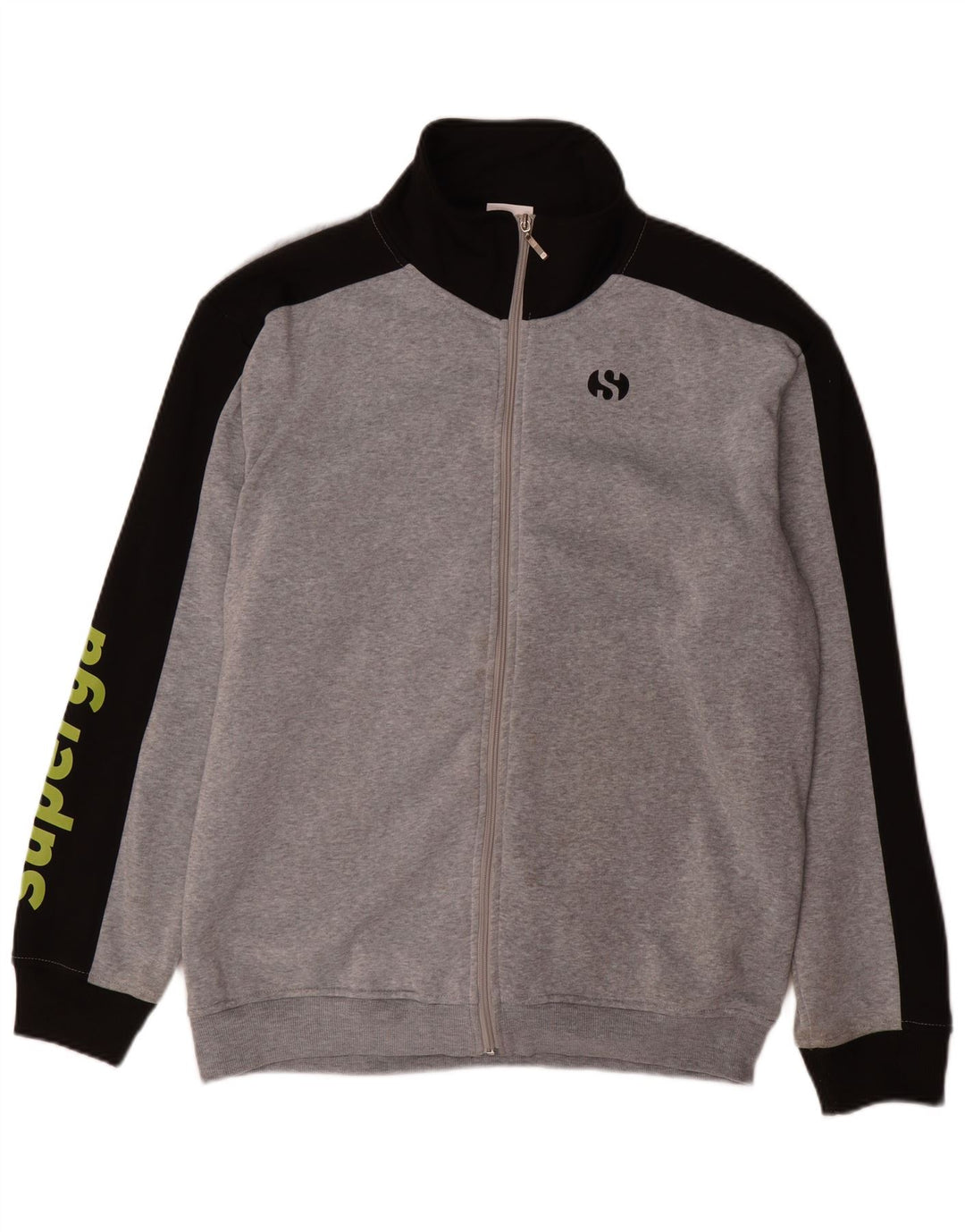 Jachetă de trening grafică pentru bărbați Superga, 2XL, poliester color bloc, gri