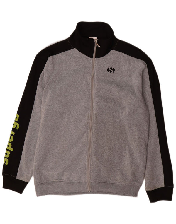 Jachetă de trening grafică pentru bărbați Superga, 2XL, poliester color bloc, gri