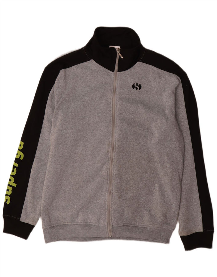 Jachetă de trening grafică pentru bărbați Superga, 2XL, poliester color bloc, gri