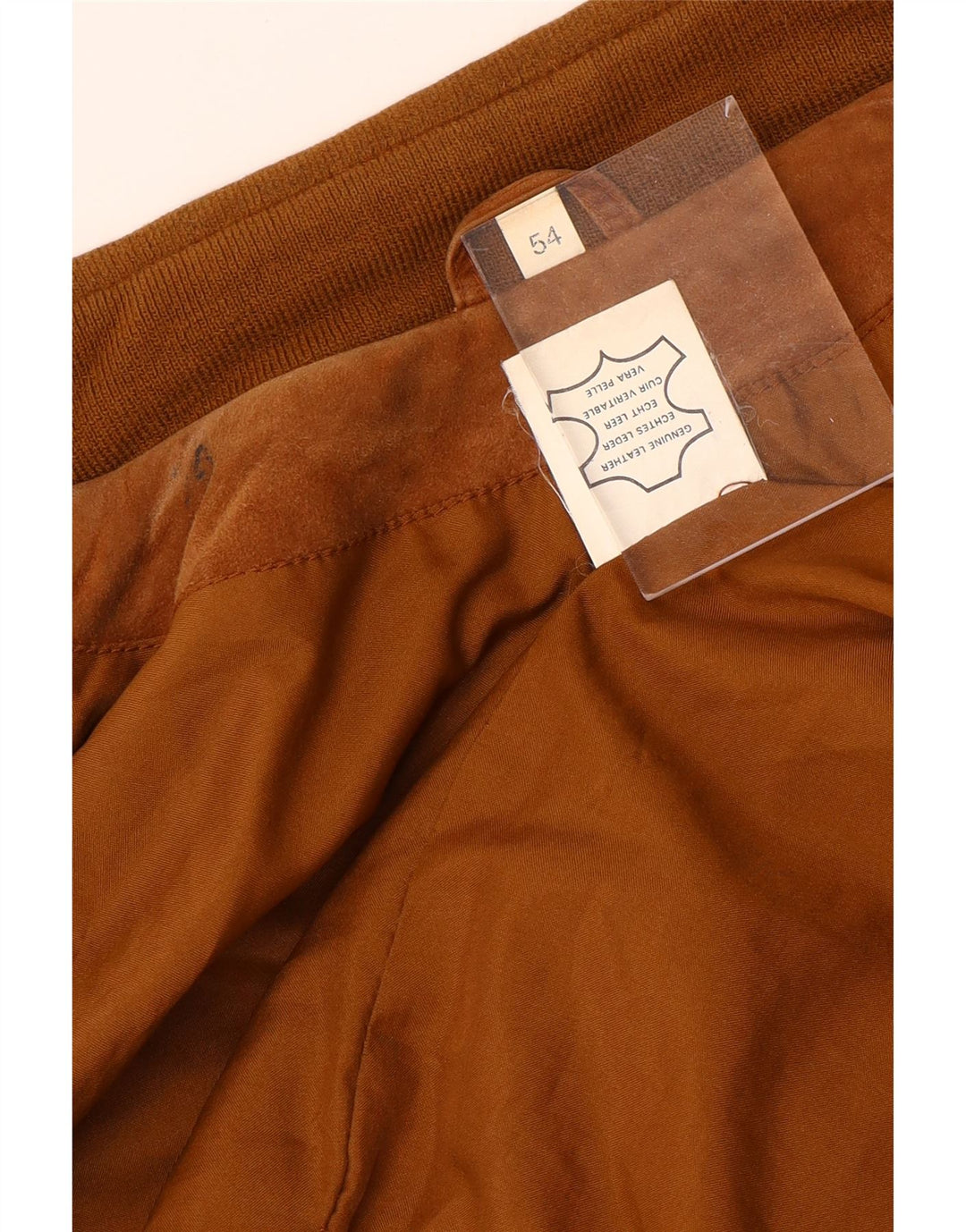 Bomber VINTAGE pentru bărbați din piele intoarsa IT 54 2XL din piele bej