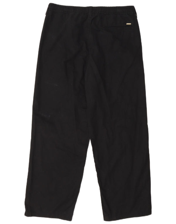 Jack & Jones Pantaloni chino largi pentru bărbați, mari W34 L29, bumbac negru