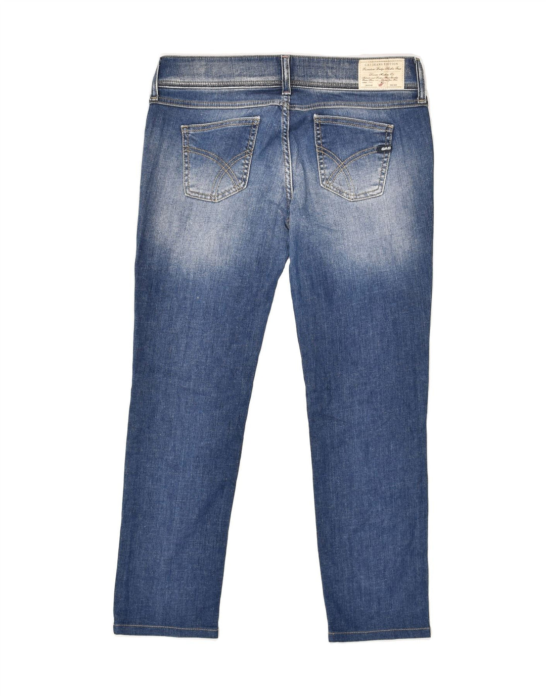 GAS Womens Cropped Jeans W28 L25  Blue Cotton | Vintage Gas | Thrift | Second-Hand Gas | Used Clothing | Messina Hembry 
