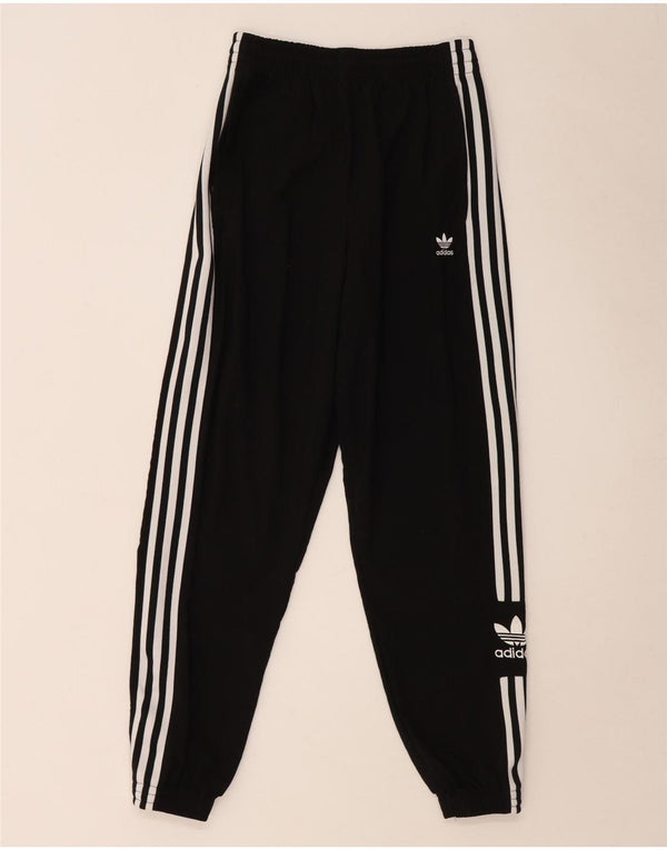 Adidas Womens Graphic Tracksuit Trousers Joggers UK 8 Small Black Polyester