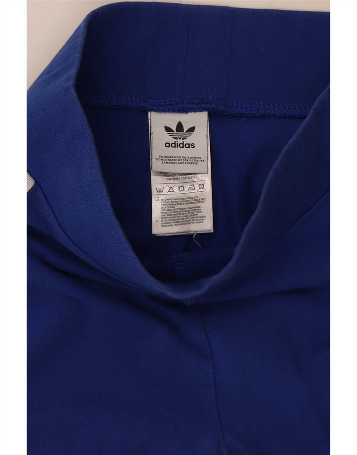 Leggings pentru femei Adidas UK 8 Small Blue Bumbac