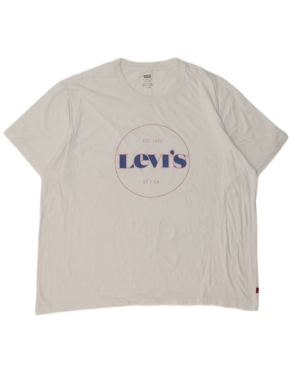 Levi's Mens Graphic T-Shirt Top XL White Cotton