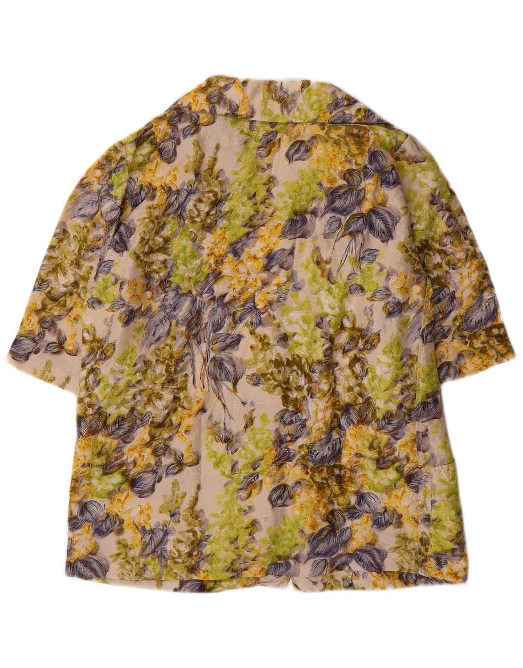 Jachetă pentru femei VINTAGE cu 4 nasturi, UK 16, mare, multicoloră, florală