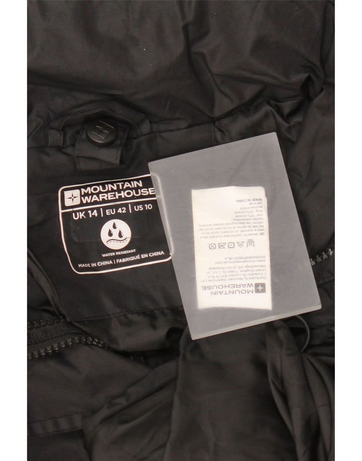 Jachetă de ploaie cu glugă pentru femei Mountain Warehouse UK 14 Poliester negru mare