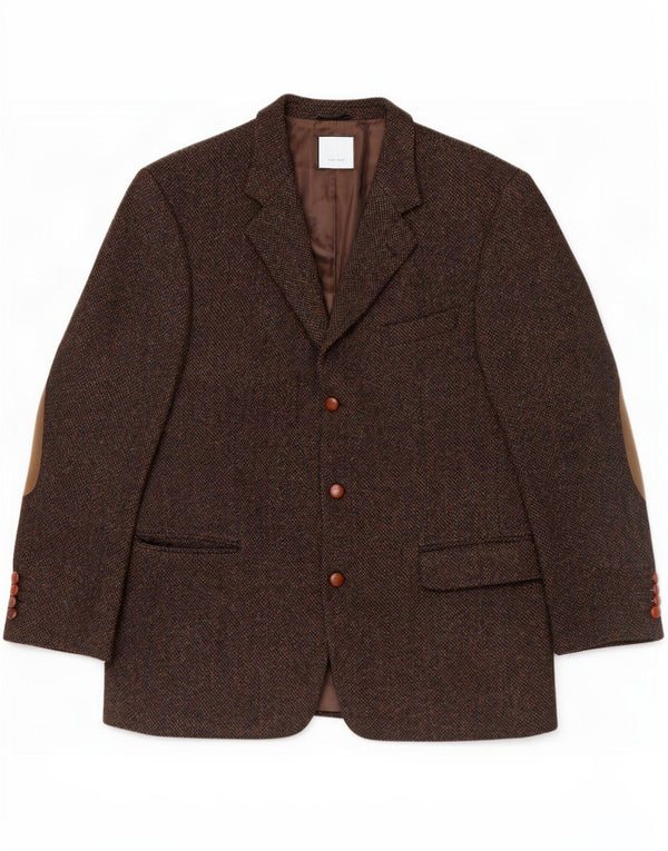 Jachetă pentru bărbați Harris Tweed Mario Barutti cu 3 nasturi IT 50 Maro mare