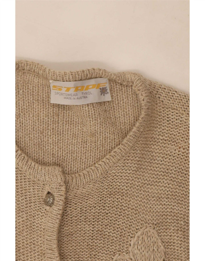 Pulover cardigan pentru femei Stapf UK 12 Medium Bej Floral