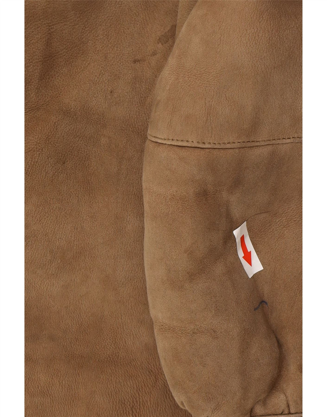 Palton supradimensionat din shearling vintage pentru femei UK 10 mic maro