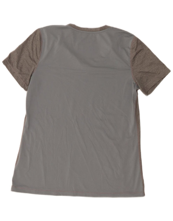 Tricou Nike Dri Fit pentru femei Top UK 14 Large Gri Poliester